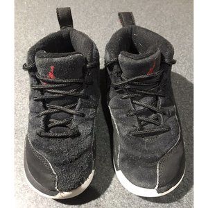 Toddler Nike Air Jordan 12 XII Retro TD Reverse Taxi 850000-017 Size 10c Black